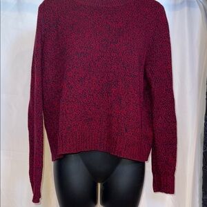 Divided Red Crew Neck Sweater Classic Knit